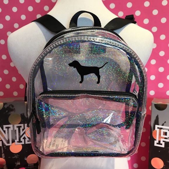 pink glitter mini backpack